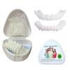 Flipped Warmth 2 Pairs Instant Veneers Fake Teeth Top And Bottom Dentures Snap on Veneers Silicone Tooth Dental Prostheses Smile Teeth Veneers Temporary Dentures for Men And Women view 1