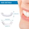 Flipped Warmth 2 Pairs Instant Veneers Fake Teeth Top And Bottom Dentures Snap on Veneers Silicone Tooth Dental Prostheses Smile Teeth Veneers Temporary Dentures for Men And Women view 2