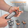 Carmen C81085ORG Titan 3-in-1 Cordless Shaver Set with Titanium Blades and USB Charging, Titanium & Orange view 3