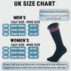 360 RELIEF Compression Socks for Women Men, 15-20 mmHg Supports Circulation, Travel Flight Socks, Pregnancy Stockings L/XL, Black with 2 Pink lines + Laundry Bag view 3