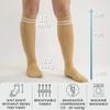 360 RELIEF 3 Pairs Compression Socks for Women Men, 15-20 mmHg Supports Circulation, Travel Flight Socks, Pregnancy Stockings S/M, Black with 2 Blue lines + Laundry Bag view 2