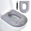 Inflatable Toilet Seat Cushion, Toilet Seat Covers with Suction Cup, Height-Adjustable Toilet Seat Cover, Toilet Attachment, Waterproof Toilet Seat Cover for Seniors, Adults, Disabled view 1