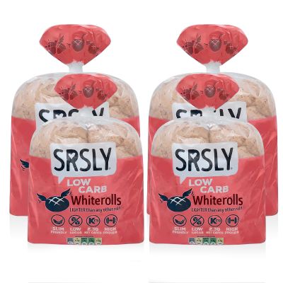 SRSLY Low Carb Keto Bread Rolls Freshly Baked Light & Fluffy White Bread Sugarwise Certified Low Sugar High Protein Bread Rolls