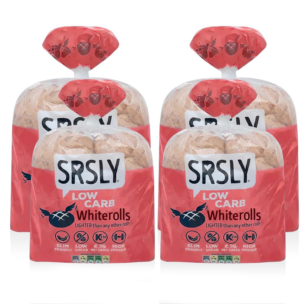 SRSLY Low Carb Keto Bread Rolls  Freshly Baked Light & Fluffy White Bread  Sugarwise Certified Low Sugar High Protein Bread Rolls