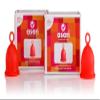 Asan Menstrual Cups - Light/Medium Flow (2 Pack) | Easy Insertion & Removal with Ring Design | 12 Hour Leakproof Protection & Reusable | Medical Grade Silicone I Eco-Friendly Period Products & Pouch view 1
