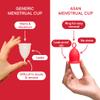 Asan Menstrual Cups - Light/Medium Flow (2 Pack) | Easy Insertion & Removal with Ring Design | 12 Hour Leakproof Protection & Reusable | Medical Grade Silicone I Eco-Friendly Period Products & Pouch view 3