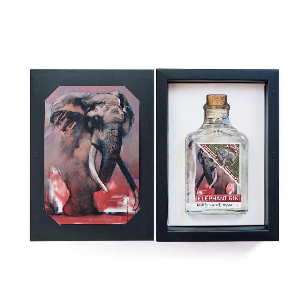 Wildlife Warrior 2 - Limited Art Edition | Elephant London Dry Gin Gift Box With A5 Art Print | For gin, art and wildlife lovers alike