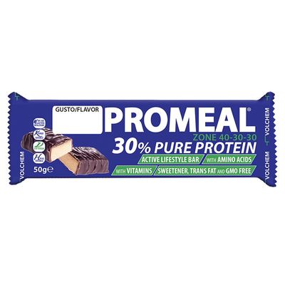 Volchem Promeal Zone Bar Covered with Dark Chocolate 50 g Caramel