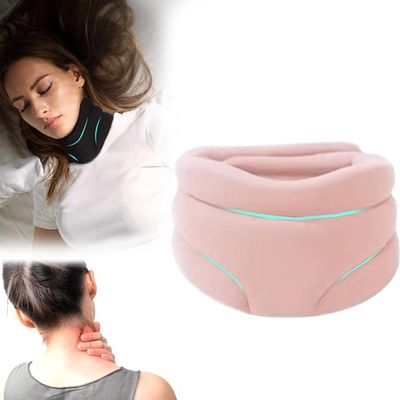 Cervicorrect Neck Brace,Cervicorrect Neck Brace by Healthy Lab Co,Soft Neck Brace Cervical Collar-Cervical Neck Brace for Snoring,Neck Support Brace for Pressure Relief,Wrap and Stabilize (Pink)