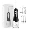 ALIWO Electric Water Flosser for Cleaning Teeth Ipx 7 Waterproof Portable Flosser with 5 and Nozzle 300Ml Rechargeable Electric Flosser for Travel and Home Use (Color : Black) view 1