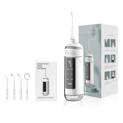 ALIWO Rechargeable Water Flosser Cleaner 6 Cleaning Modes, 4 Nozzles, Ipx7 Waterproof Portable Flosser Suitable for Traveling and Home Use (Color : White)