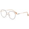 PARWANA Round Oversized Metal Reading Glasses Blue Light Blocking Eyeglasses Computer Readers Clear Vision Flat Light Mirror (Color : Black-rose, Size : +100) view 1