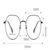 PARWANA Round Oversized Metal Reading Glasses Blue Light Blocking Eyeglasses Computer Readers Clear Vision Flat Light Mirror (Color : Black-rose, Size : +100) view 2