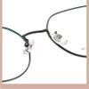 PARWANA Round Oversized Metal Reading Glasses Blue Light Blocking Eyeglasses Computer Readers Clear Vision Flat Light Mirror (Color : Black-rose, Size : +100) view 4