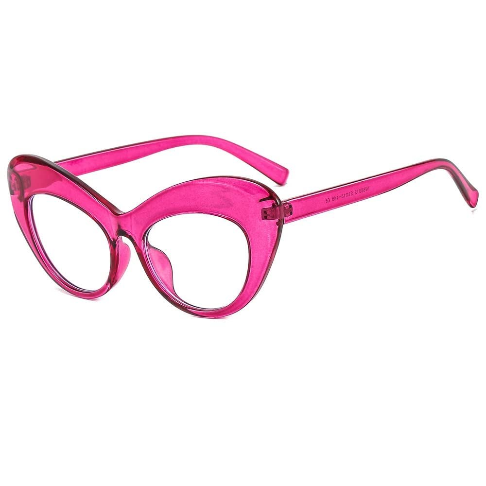 PARWANA Stylish Blue Light Blocking Computer Readers Oversized Reading Glasses Anti UV Flat Light Mirror Presbyopic Glasses (Color : Purple, Size : +150)