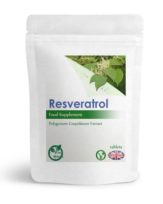 Resveratrol (Polygonum Cuspidatum) Japanese Knotweed 1000mg Tablets (V) UK (Pack of 30)