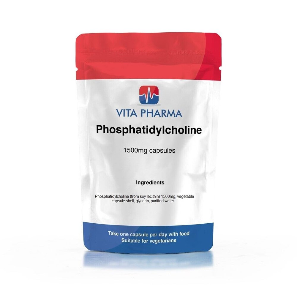 VITA PHARMA Phosphatidylcholine 1500mg 30 Capsules Boost Cognitive Function, Breakdown of fats