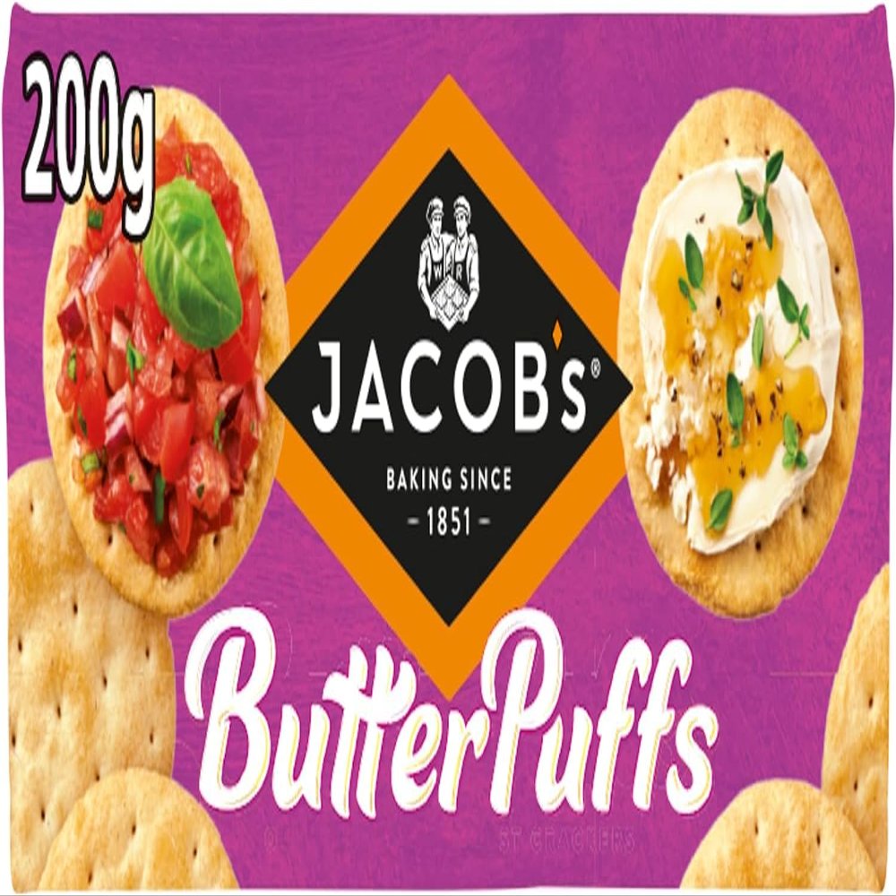 Jacob's Butter Puffs Crackers The Light & Flaky Biscuit 200g - 2 Pack
