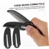 POPETPOP 4pcs Portable Folding Beard Comb for Men Lightweight Mustache Grooming Tool Travel-friendly Hair Supply for Clean Styling and Beard Maintenance view 2
