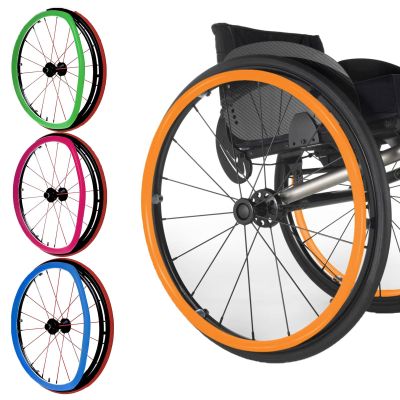 24in Non-Slip Wheelchair Push Rim Covers - Protect Rear Wheel - Durable Hand Push Covers - Reliable Accessory for Wheelchair - by Wheelchair Cover