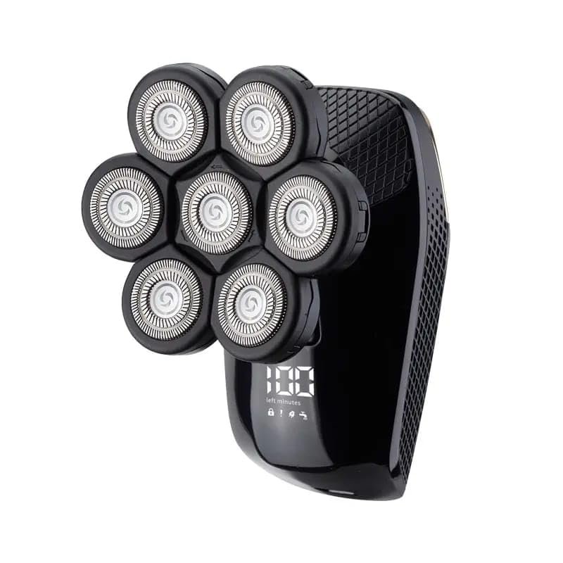 7D Independently 7 Cutter Floating Head Waterproof Electric Razor Multifunction USB Charge Trimmer Men Shaver For Men (Black)