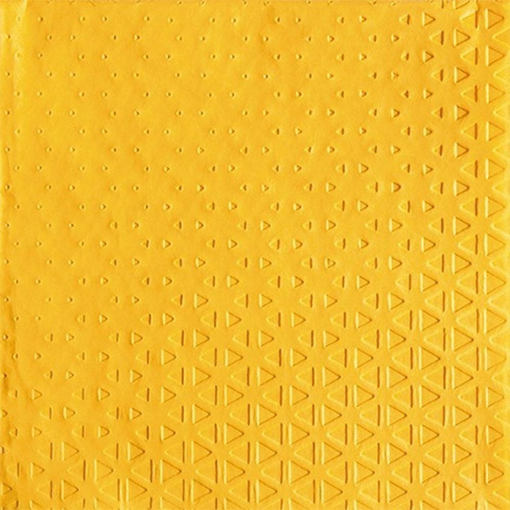 16 Napkins Gradient Mustard Pattern Table Decoration Paper Napkins with Motif Made from Recycled Material Ecological and Sustainable 33 x 33 cm