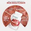 Ambrosial Iron Bisglycinate high Absorption Iron Supplements 28mg- Tiredness and Fatigue High Strength Tablets | for Women and Men- 120 Tablets view 3