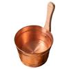 Anatolica Copper Sauna Bucket and Ladle, Diameter 8.1 inches, H: 5.9 inches view 2