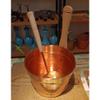 Anatolica Copper Sauna Bucket and Ladle, Diameter 8.1 inches, H: 5.9 inches view 4