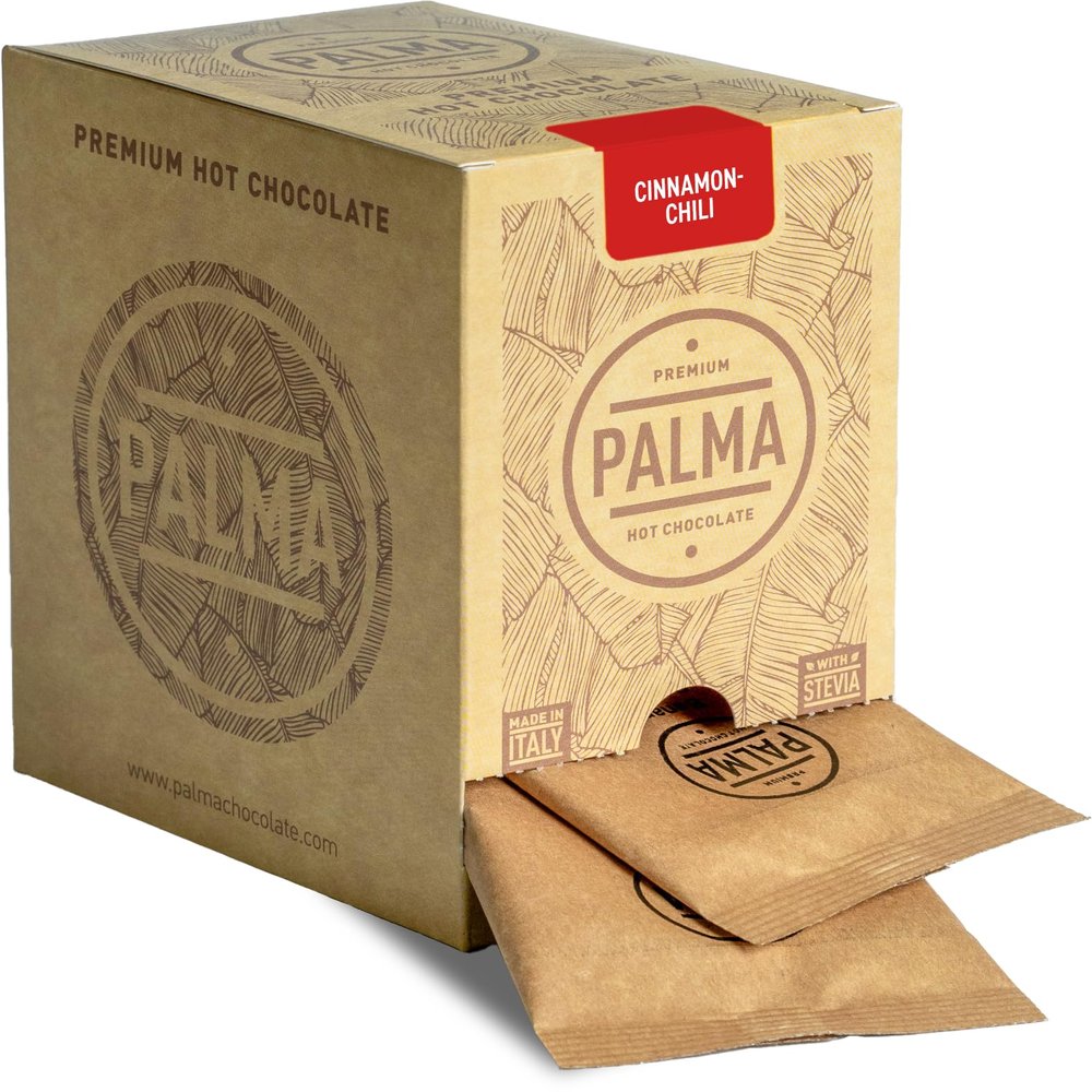 PALMA Italian Hot Chocolate Sachets - Cinnamon Chili | 500g (20 Servings)