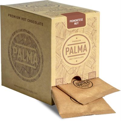 PALMA Italian Hot Chocolate Sachets - Piemontese Nut | 500g (20 Servings)