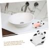 Panda Soap Box Kitchen Sink Soap Tray Kitchen Soap Tray Soap Holder Pallet Soap Drainer Dish Soap Draining Tray Bathroom Supplies Ceramic Soap Dish Ceramics Decorate Scrubber view 2