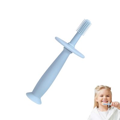 Training Toothbrush | 360Baby Toothbrush with Suction Base | Soft Toddler Teether Silicone Teething Toys/Pacifier, Gum Massagers for 6-12 Months Newborn Bexdug