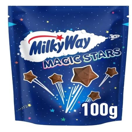 3 x Milky Way Magic Stars Milk Chocolate Bag 100g Delicious Tasty And Twisty Treat Gift Hamper, For Christmas,Birthday,Easter Gift Sold By Kidzbuzz