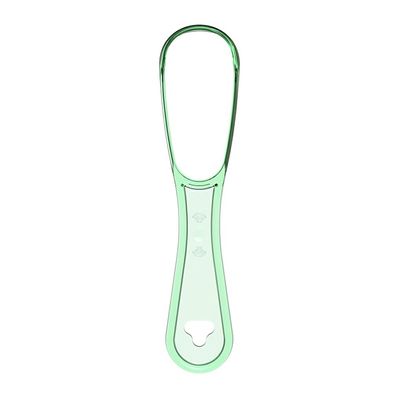 rongweiwang Adult Tongue Cleaners Scraper Care Tool Hygiene Brush Plastic Useful Unisex Double Reusable Toothbrush Fresh Breath Maker, Light Green