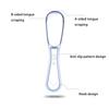 rongweiwang Adult Tongue Cleaners Scraper Care Tool Hygiene Brush Plastic Useful Unisex Double Reusable Toothbrush Fresh Breath Maker, Light Green view 2