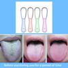 rongweiwang Adult Tongue Cleaners Scraper Care Tool Hygiene Brush Plastic Useful Unisex Double Reusable Toothbrush Fresh Breath Maker, Light Green view 3