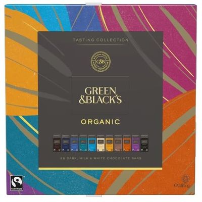 2 x Green & Black's Organic Tasting Collection Chocolate Gift 395g Delicious Tasty And Twisty Treat Gift Hamper For Birthday,Christmas,Easter Sold By Kidzbuzz