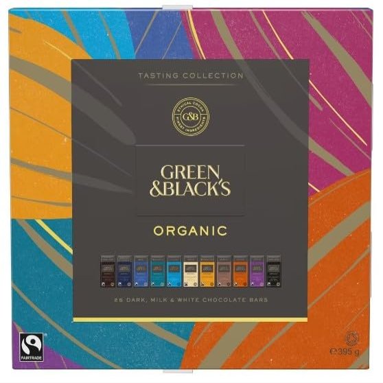 2 x Green & Black's Organic Tasting Collection Chocolate Gift 395g Delicious Tasty And Twisty Treat Gift Hamper For Birthday,Christmas,Easter Sold By Kidzbuzz