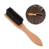 Angoily Ergonomic Beard Brush for Men with Comfortable Grip and Khaki Wooden Handle, Boar Bristle Material, for Daily Beard Styling and Grooming view 4