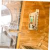 OFFSCH Wooden Sauna Hourglass Timer with Glass Tube Wall-mounted Temperature Gauge for Sauna Room Use view 2