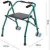 Rollator Walking Frame Elderly Four-Legged Crutches Rehabilitation Walking Frame with Seat Plate Non-Slip Walking Stick with l Ai Yearn for view 2