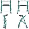 Rollator Walking Frame Elderly Four-Legged Crutches Rehabilitation Walking Frame with Seat Plate Non-Slip Walking Stick with l Ai Yearn for view 4
