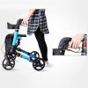 Rollator for Elderly with Basket, Rollator with 4 Wheels, Walking Aid, Folding Walking Frame, Seat, Ergonomic Brakes and Padded Back Yearn for view 2