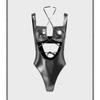 SNOMYRS Rave Outfit Wet Look Dress Holographic Festival Outfits Leather Lingerie Silver Bodysuit For Music Party Clubwear Bedroom view 4