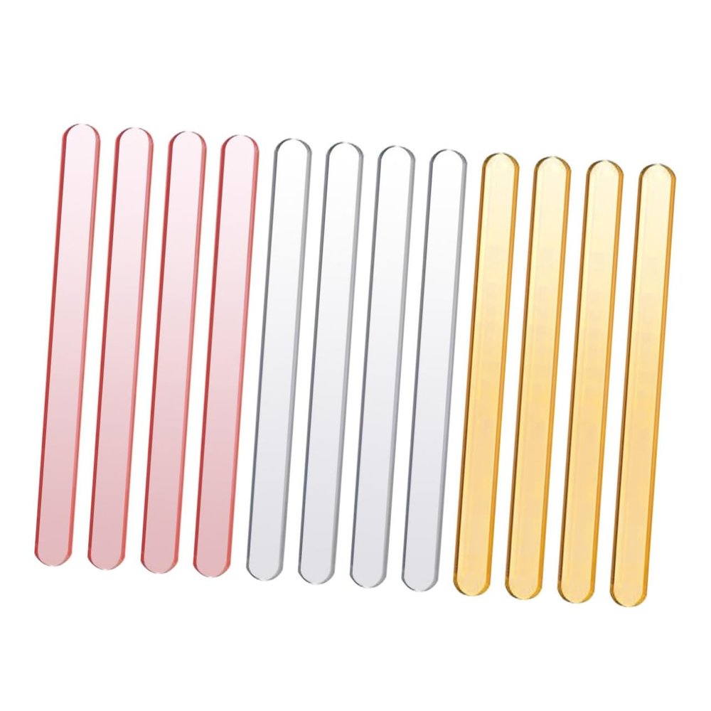 ifundom 30pcs Acrylic Ice Pop Sticks, DIY Craft Making Sticks with Smooth Surface and Corners, Easy to Clean, Safe for Dessert Shop and Kindergarten Use