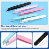 GLARKS 12Pcs White Stainless Steel Slanted Tip Eyebrow Tweezers Professional Facial Hair Precision Tweezers view 4