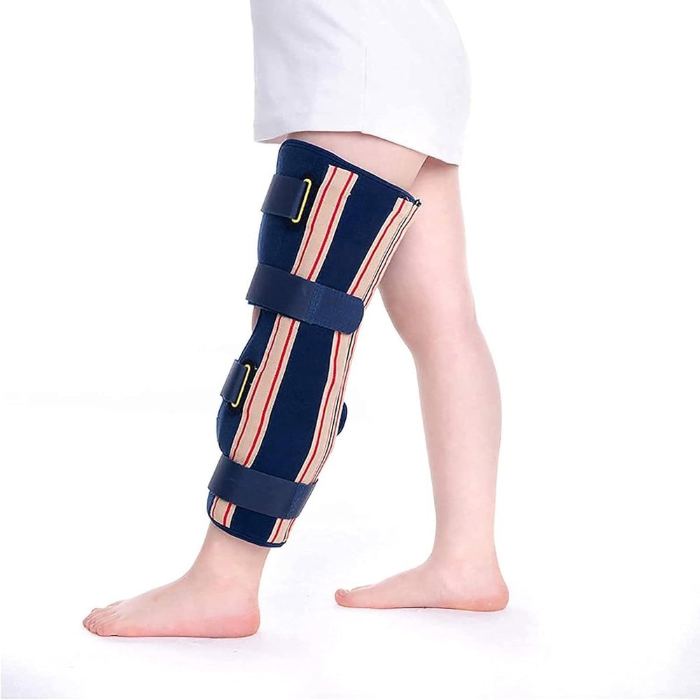 KEULEN Child Knee Joint Fixation Belt, Knee Immobilizer Brace Support, Adjustable Tightness, Breathable and Comfortable Fabric, Firmly Fixed, for Post OP Patella Injury Osteoarthritis