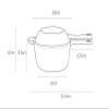 Saucepan Cast Iron Milk Pot Frying Pan Thickening Household Baby Food Supplement Pot Multi-Function Soup Pot Nonstick Metal Utensil Saucepan with Lid Safe Frying Pan Frying Pa (Red) interesting view 3