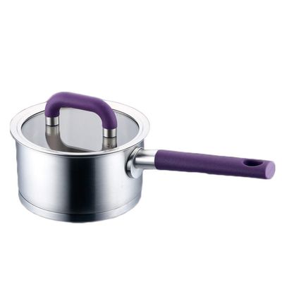 DameCo Saucepan Stainless Steel Milk Pot Baby Baby Food Pot Home Multi-Function Soup Pot Nonstick Metal Utensil Saucepan with Lid Safe Frying Pan Frying Pan interesting